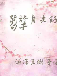 关于月光的唯美句子