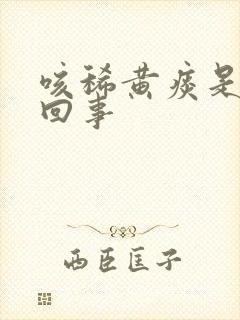 咳稀黄痰是怎么回事