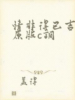 情非得已吉他谱原版c调