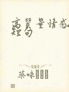 高质量情感文案短句