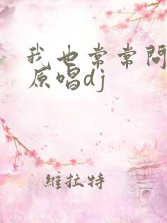 我也常常问自己原唱dj