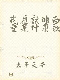 我应该明白你的爱是什么歌