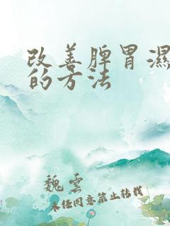 改善脾胃湿气重的方法