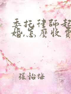 委托律师起诉离婚,怎么收费的