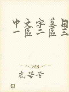 中文字幕日韩在一区二区三区
