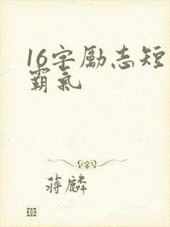 16字励志短句霸气