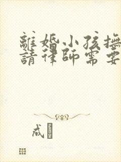 离婚小孩抚养权请律师需要多少钱