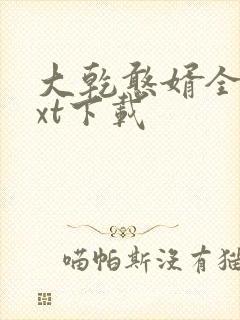 大乾憨婿全集txt下载