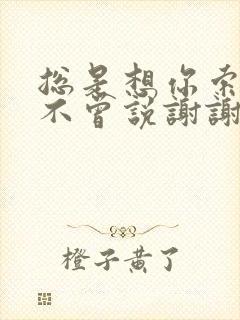 总是想你索取却不曾说谢谢你歌词