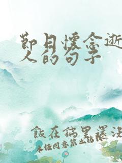 节日怀念逝去亲人的句子