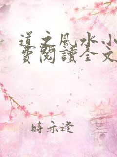 道之风水小说免费阅读全文最新章节