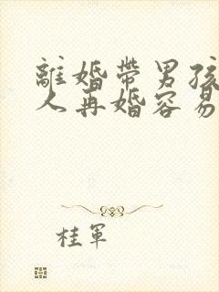 离婚带男孩的女人再婚容易吗