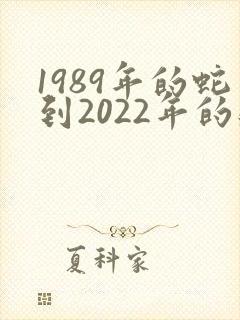 1989年的蛇到2022年的财运如何