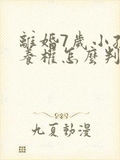 离婚7岁小孩抚养权怎么判