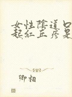 女性阴道口两侧起红丘疹是怎么回事