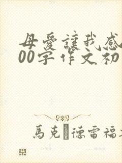 母爱让我感动600字作文初中