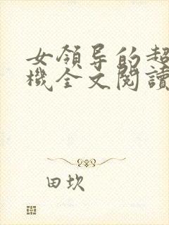 女领导的超级司机全文阅读