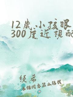 12岁小孩眼睛300度近视配啥眼睛好