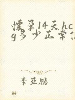 怀孕14天hcg多少正常值是多少