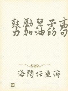 鼓励儿子高中努力加油的句子