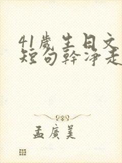 41岁生日文案短句干净走心