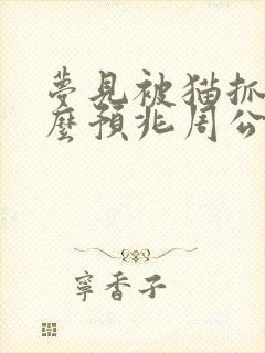 梦见被猫抓是什么预兆周公解梦