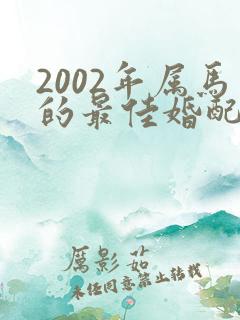 2002年属马的最佳婚配年龄是多少