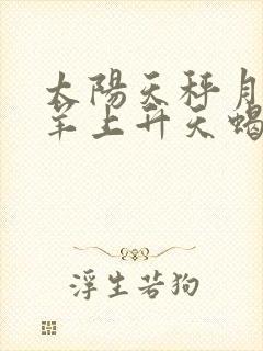 太阳天秤月亮白羊上升天蝎