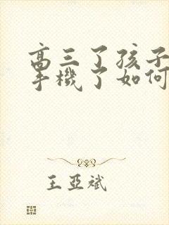 高三了孩子沉迷手机了如何办