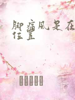 脚痛风是在什么位置