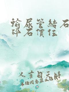 输尿管结石体外碎石价位