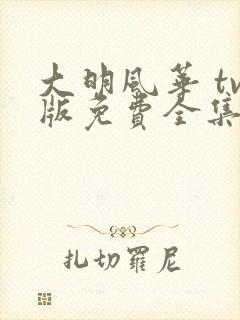 大明风华 tv版免费全集