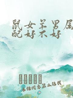 鼠女羊男属相婚配好不好