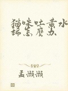 猫咪吐黄水还拉稀怎么办