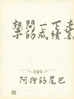 想问一下老师孩子的成绩怎么问