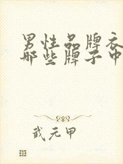 男性品牌衣服有哪些牌子中高端