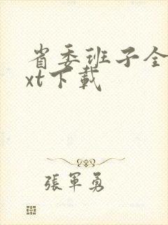 省委班子全本txt下载