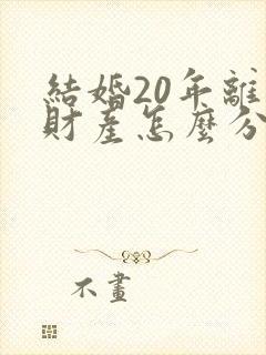 结婚20年离婚财产怎么分配