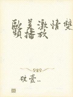 欧美激情双插视频播放