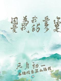 因为我爱你比你爱我的多是什么歌