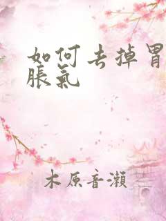 如何去掉胃里的胀气