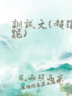 训诫文(超狠罚跪)
