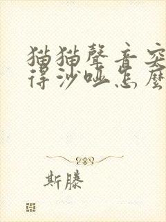 猫猫声音突然变得沙哑怎么办