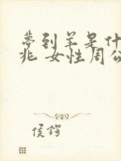 梦到羊是什么征兆 女性周公解梦