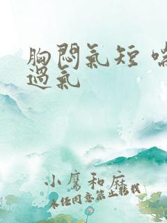 胸闷气短 喘不过气