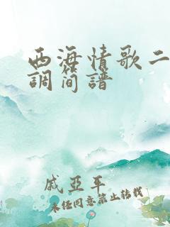 西海情歌二胡g调简谱