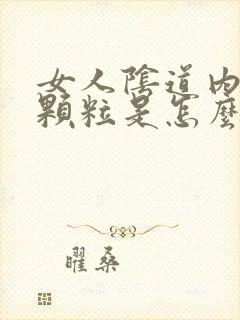 女人阴道内有小颗粒是怎么回事