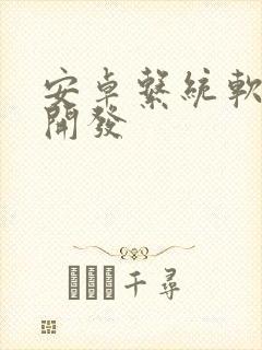 安卓系统软件 开发