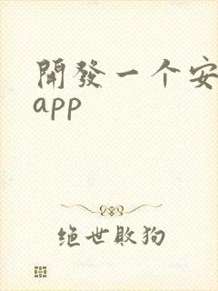 开发一个安卓的app