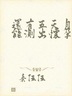 还有五天月经期能测出怀孕吗